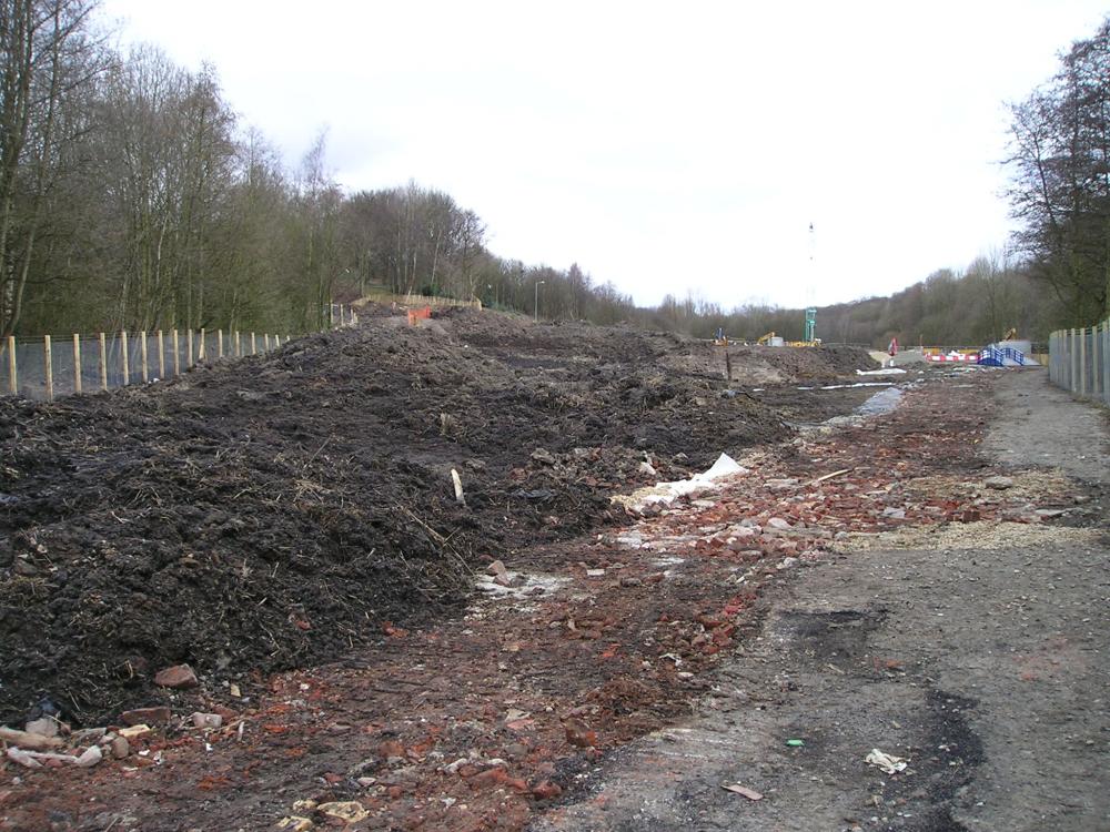 12-03-2010. View North of the site.