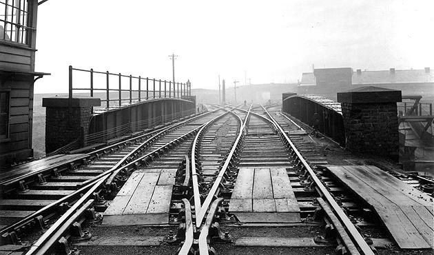 Wigan Central railway line towards Lower Ince.