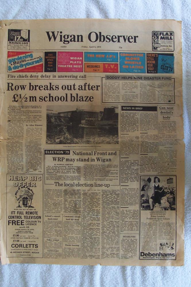 Wigan Observer Woods Street 1979. Wigan Observer Woods Street 1979.