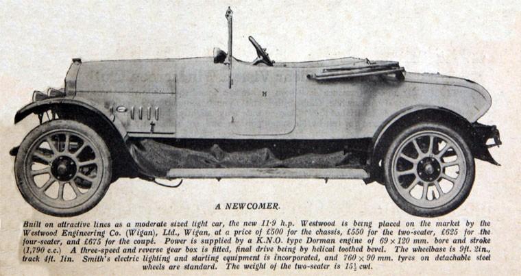 ADVERT FOR THE WESTWOOD CAR 3