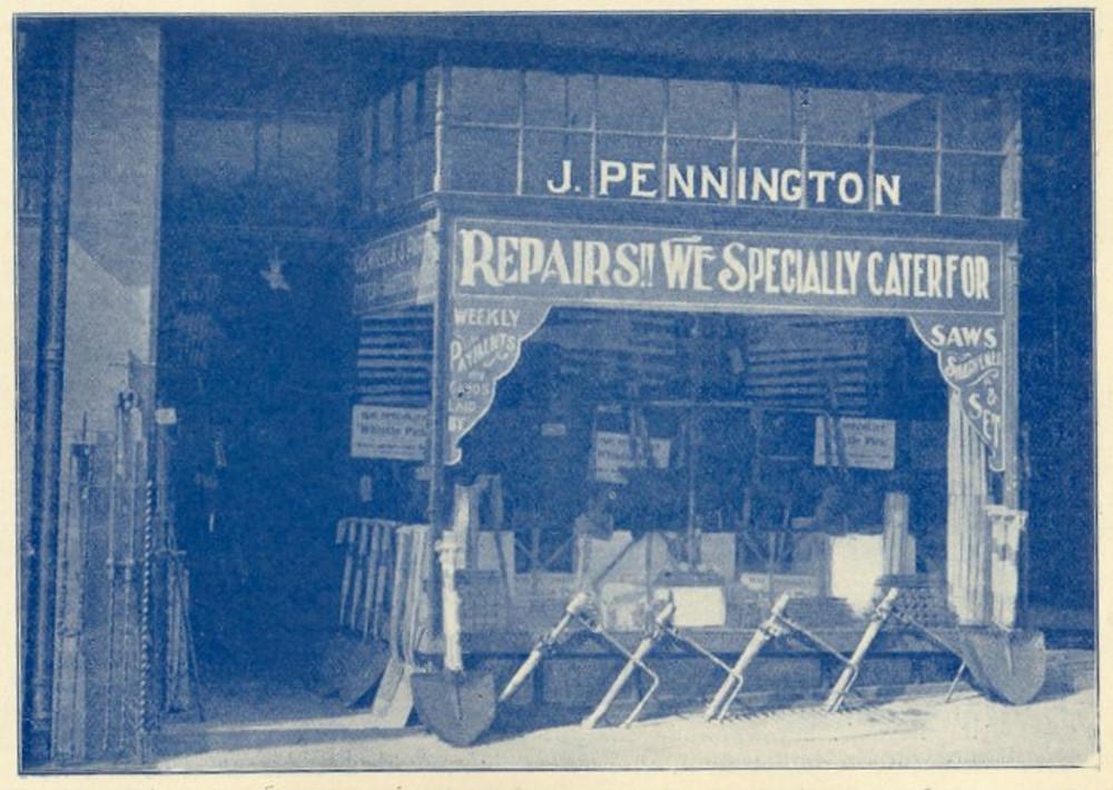 J.PENNINGTON'S COLLIERS and CONTRACTORS TOOLS SHOP 1908 1908 J.PENNINGTON'S COLLIERS and CONTRACTORS TOOLS SHOP 1908 1908