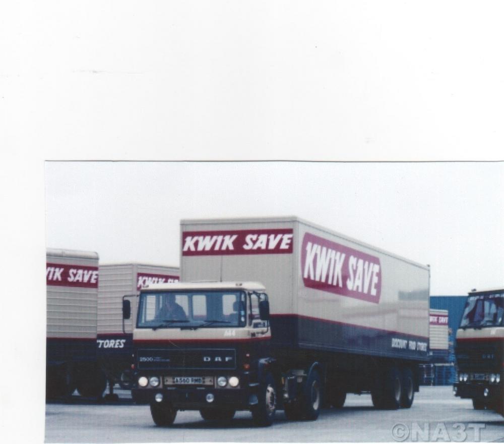 Kwik Save Ashton in Makerfield new Daf 2500 and Trailer 1983 Kwik Save Ashton in Makerfield new Daf 2500 and Trailer 1983
