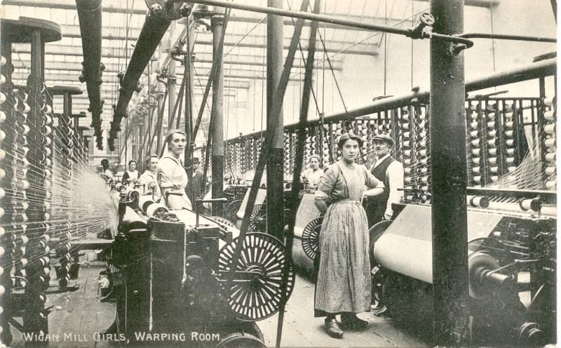 Wigan Mill Girls, Warping Room. Wigan Mill Girls, Warping Room.