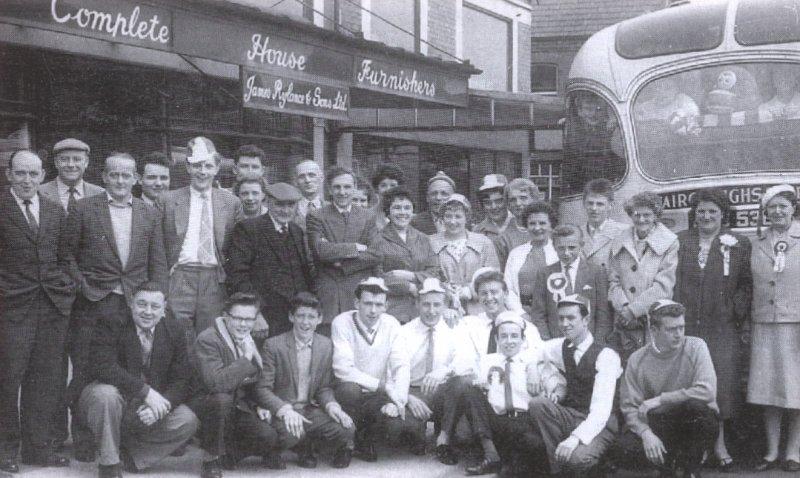 Lord & Sharman slipper works outing, 1960.