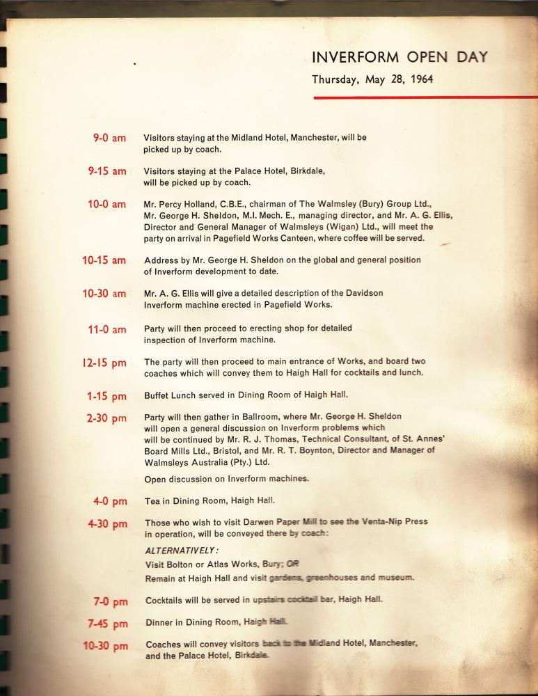 PAGEFIELD OPEN DAY 1964 PAGEFIELD OPEN DAY 1964