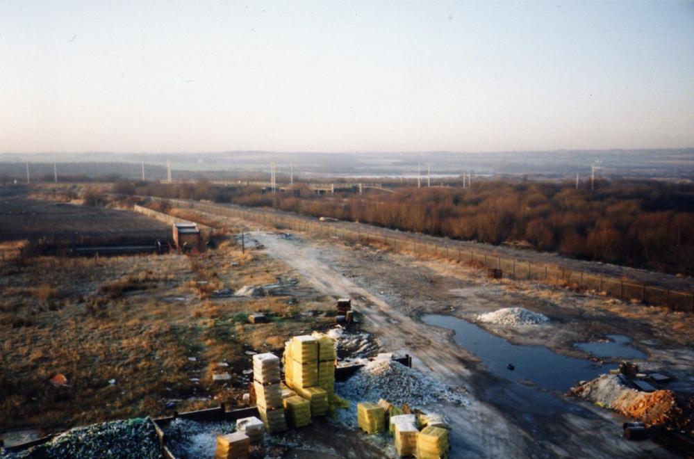 Glass works looking over rear field