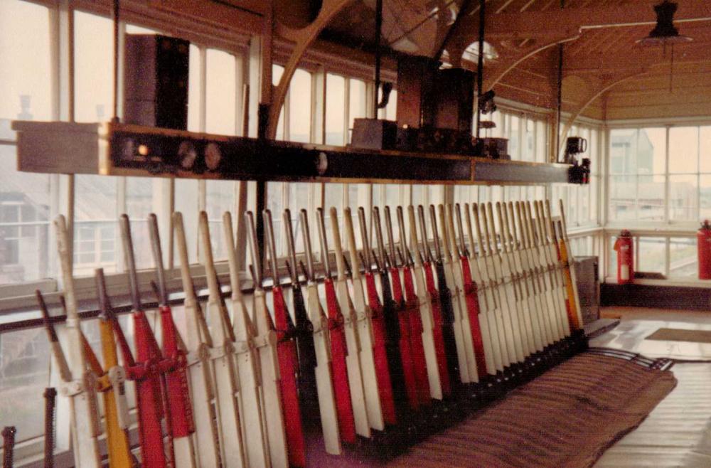 Inside Douglas Bank Signal Box 1978