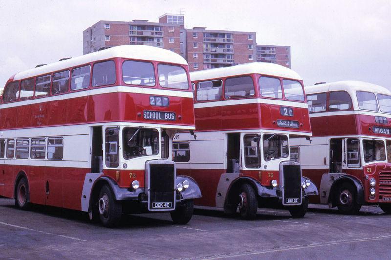 Buses on Station Rd car park Buses on Station Rd car park