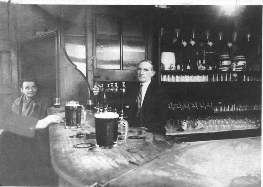 Thomas Maye, landlord of the Shamrock Pub, Scholes, mid to late 1950s.