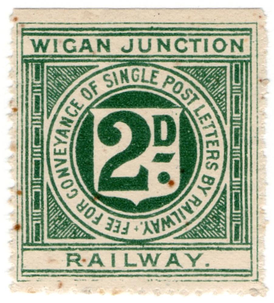 RARE STAMP Wigan Junction Railway 1904 RARE STAMP Wigan Junction Railway 1904