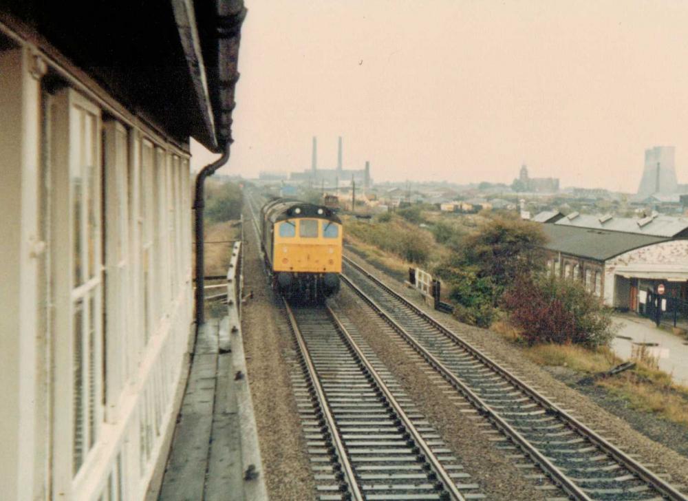 Light Engines Passing Douglas Bank Signal Box 1978 Light Engines Passing Douglas Bank Signal Box 1978