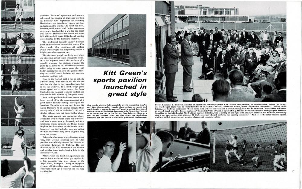 57 NEWS October 1964.  Opening of Sports Pavillion Kitt Green. 2
