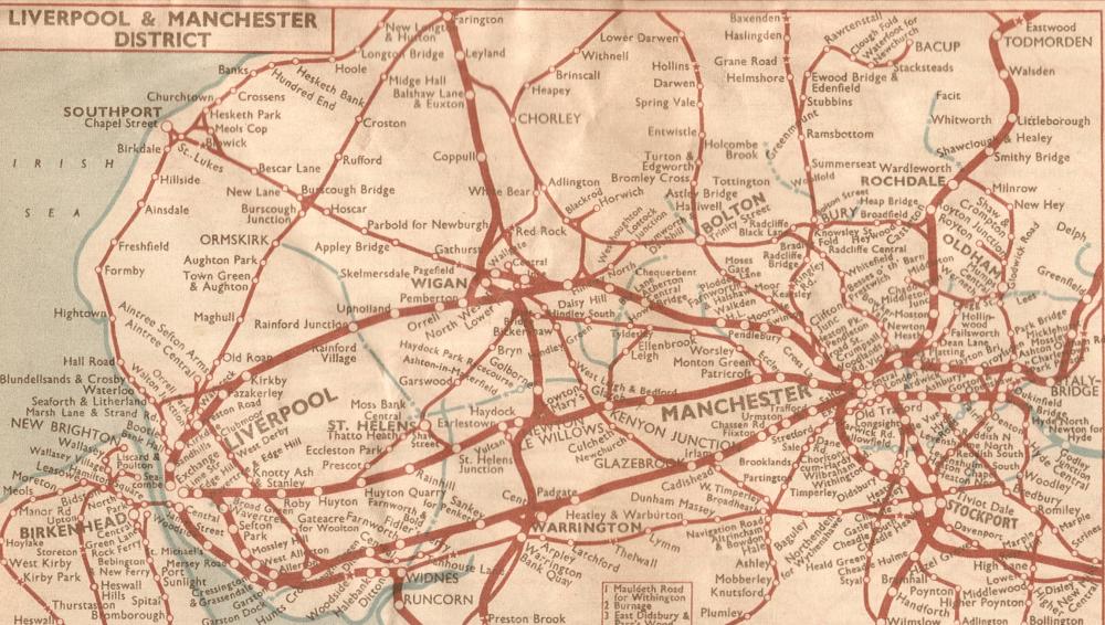 1957 Wigan Area Passenger Railway Network 1957 Wigan Area Passenger Railway Network