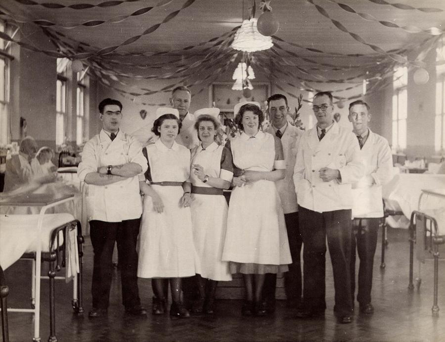 Staff at Billinge Hospital, 1950/60s.