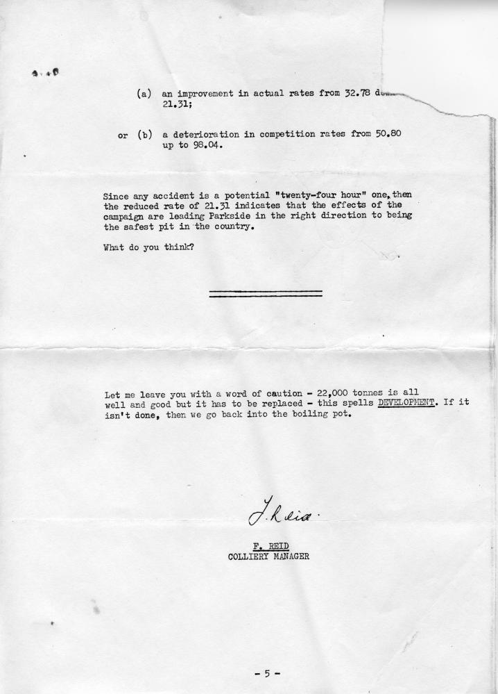 Parkside colliery Newsletter - F Reid - 005 Parkside colliery Newsletter - F Reid - 005