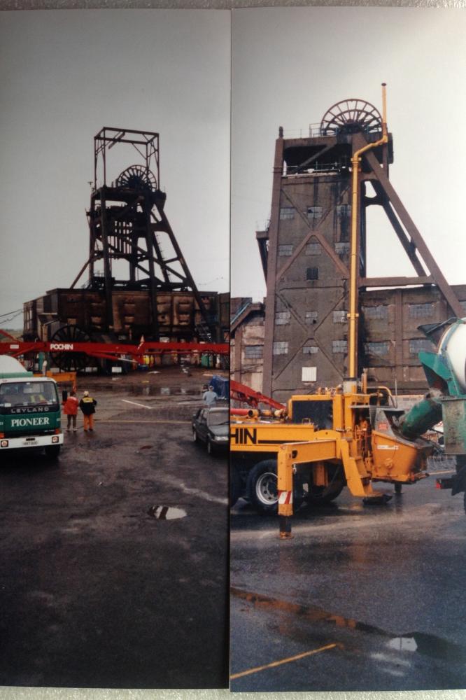 Capping one of the shafts at Parsonage colliery.