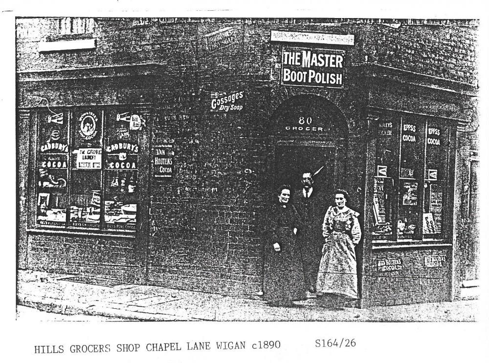 Hills Grocers Shop Chapel Lane c1890 Hills Grocers Shop Chapel Lane c1890