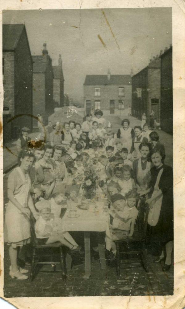 End of War Celebrations. A street party.