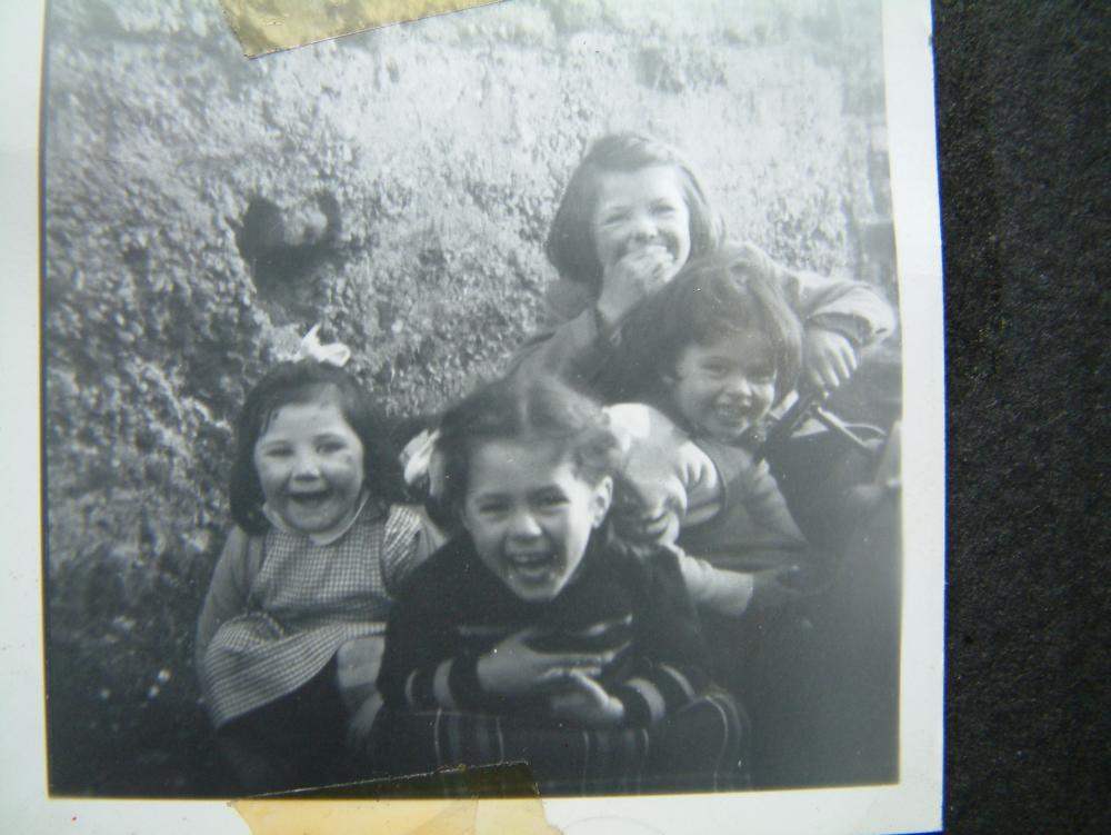 My old playmates in my pedal car, around 1953