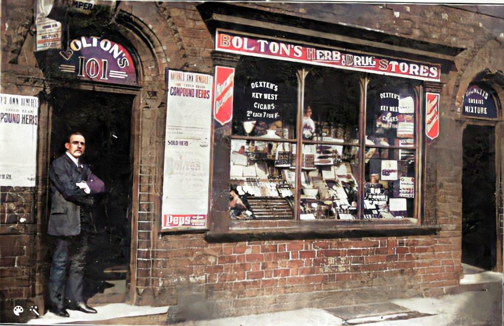 Bolton’s Herbalist Shop, Greenough Street. Bolton’s Herbalist Shop, Greenough Street.