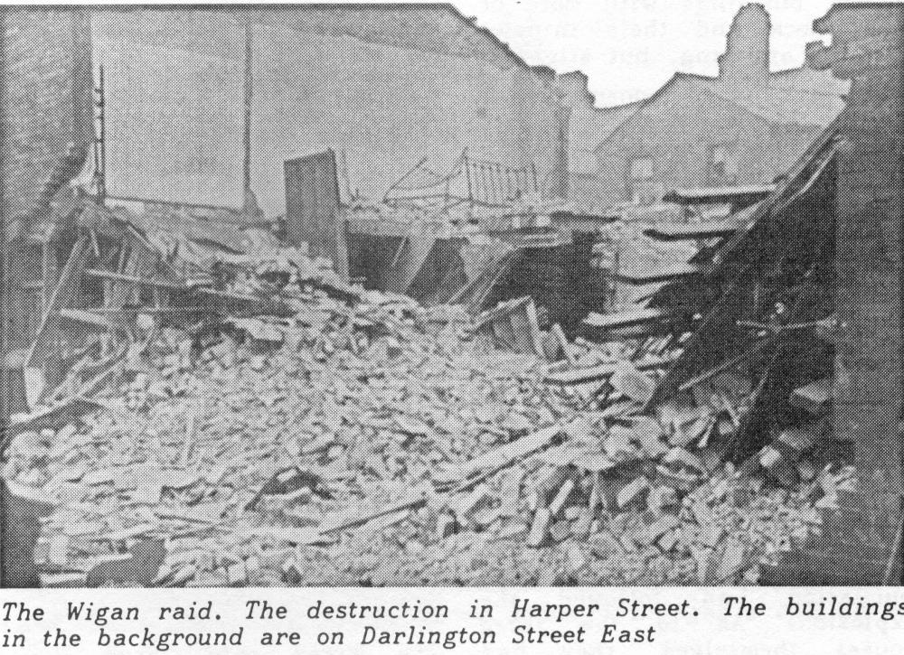 WIGAN'S BOMB DAMAGE 1918