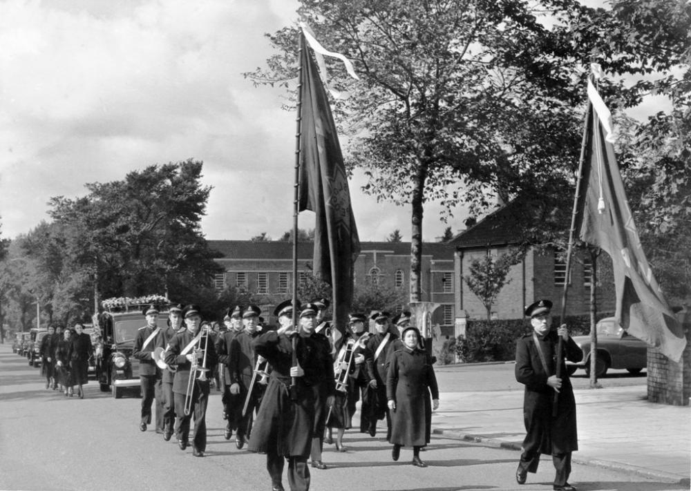 A Salvation Army funeral . A Salvation Army funeral .