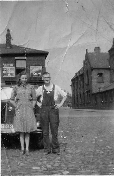 Mr Mrs Carney In Prescott Yard Off Scholefield Lane circa 1950s