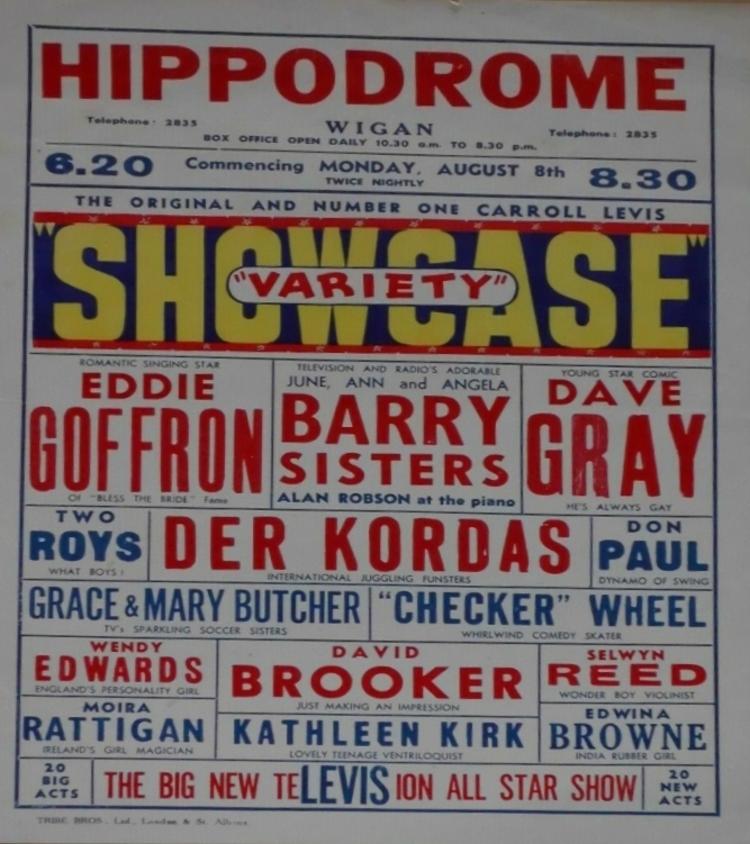 VARIETY SHOWCASE POSTER c 1954