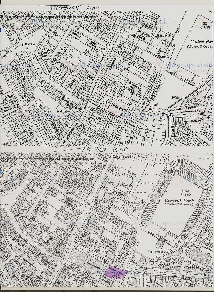 Old maps 1908 & 1939 showing Powell Street & Drill Hall.(Re previous Drill Hall Photos & Comments.) Old maps 1908 & 1939 showing Powell Street & Drill Hall.(Re previous Drill Hall Photos & Comments.)