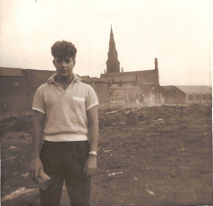 Peter Clegg in Scholes (ex-Melbourne Street), c1958.