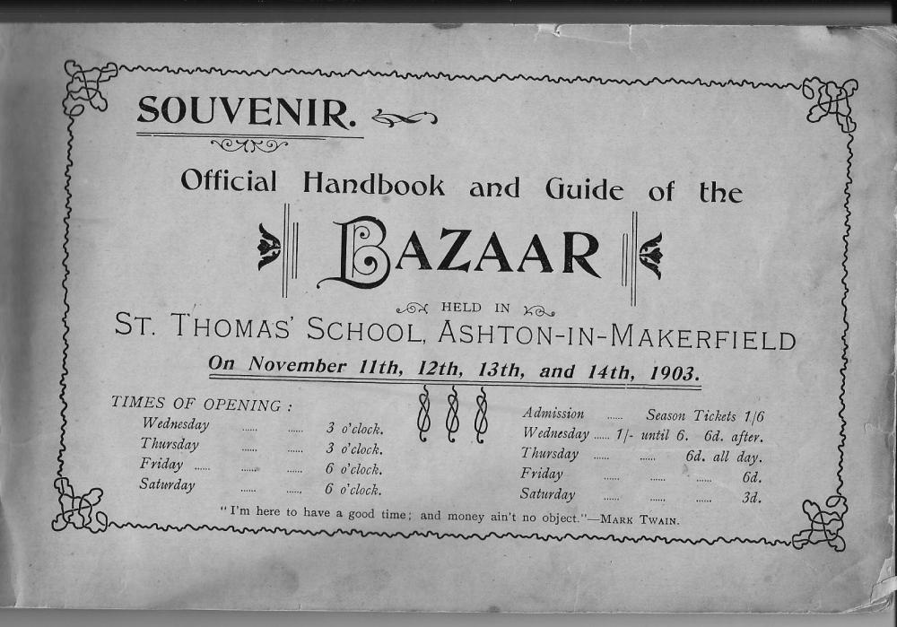 St Thomas's Ashton in Makerfield Bazaar 1903