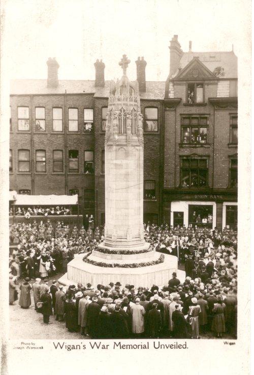 Wigan War Memorial Unveiled. Wigan War Memorial Unveiled.
