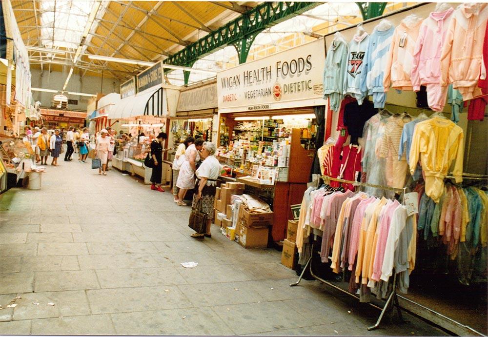 Inside Wigan Market Hall Inside Wigan Market Hall