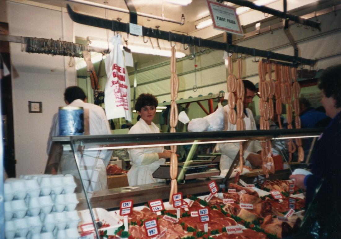 Inside Wigan Market Hall on the last day of trading.