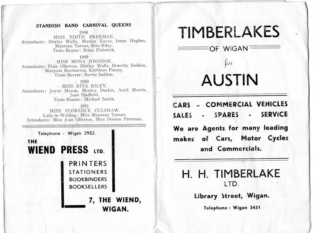 standish Carnival 1951 standish Carnival 1951