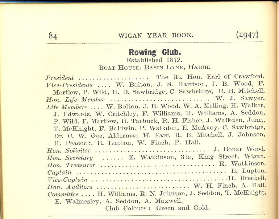 Wigan Rowing Club Wigan Rowing Club