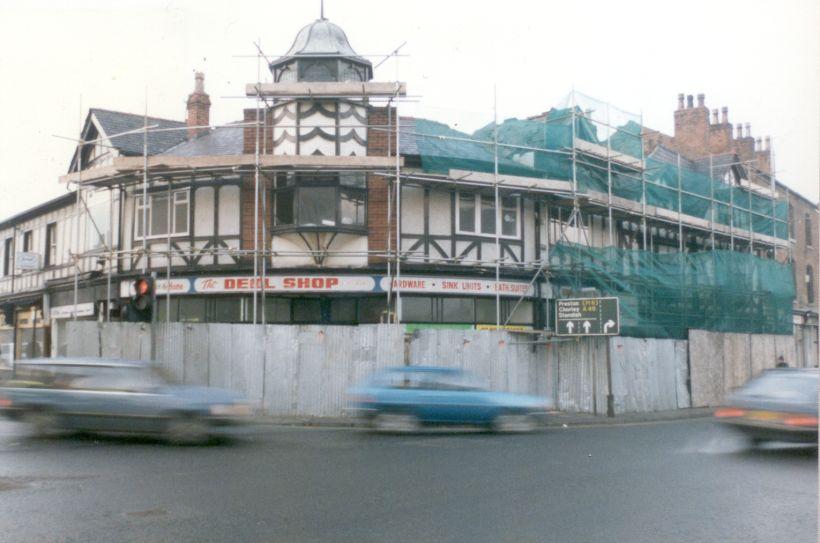 Corner of Dicconson Street, 1980s.