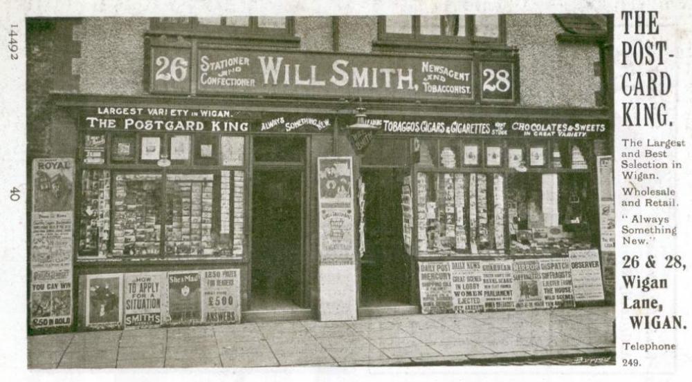 Wigan Lane postcard shop