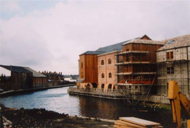 Wigan Pier under re-construction.