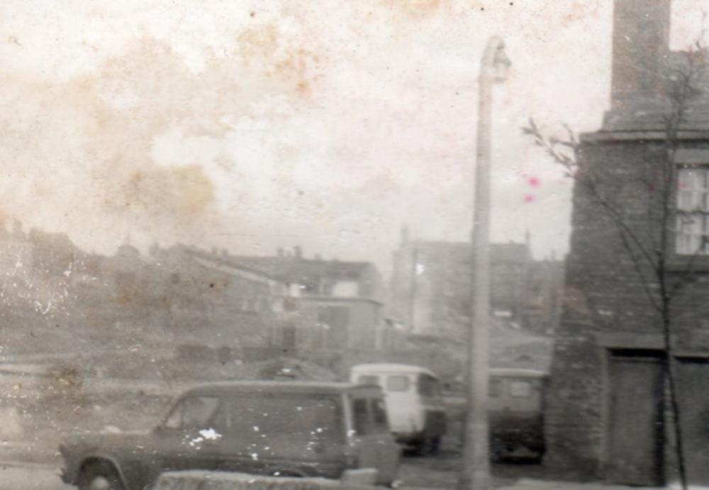 Demolition of a street in Scholes