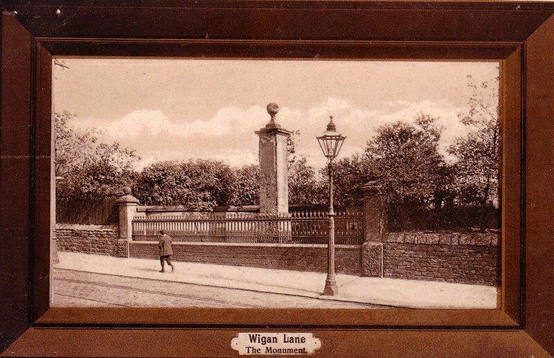 Monument on Wigan Lane, c1910.