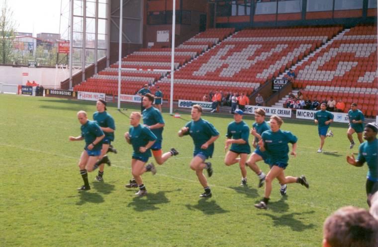 Training for Wembley. Training for Wembley.
