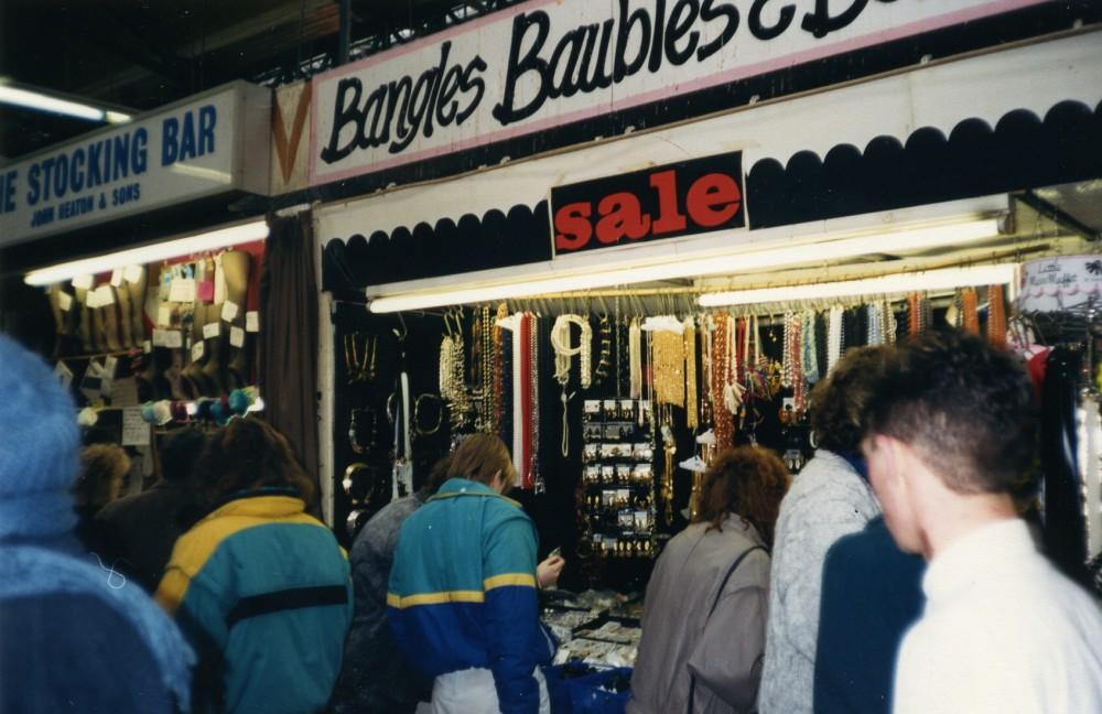 Inside Wigan Market Hall on the last day of trading.