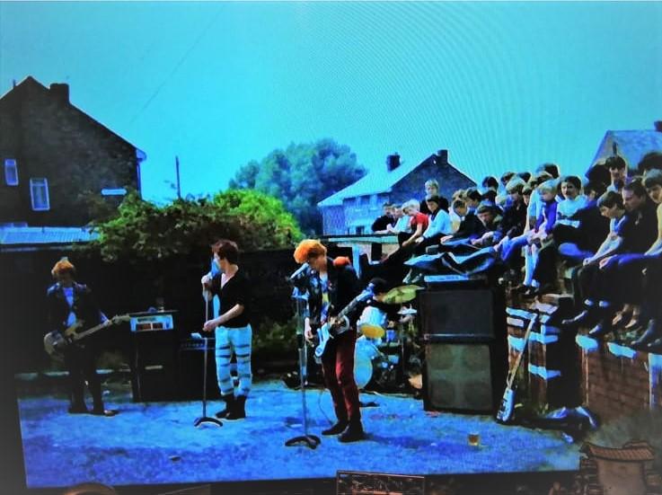 punk concert on bell car park . punk concert on bell car park .