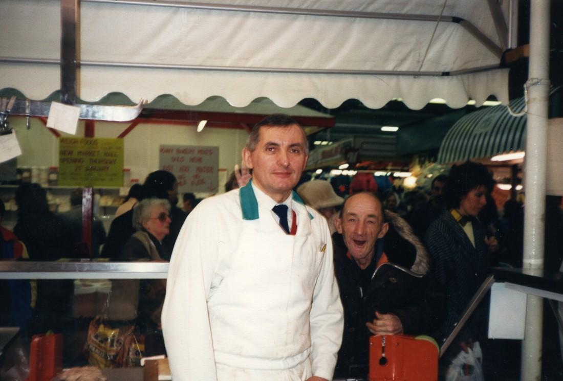 Inside Wigan Market Hall on the last day of trading.