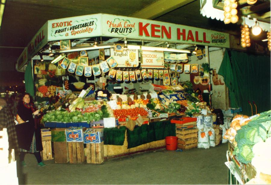 Inside Wigan Market Hall on the last day of trading.