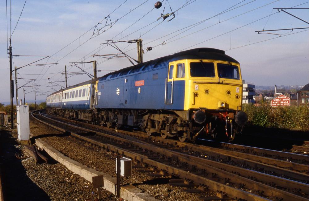 Class 47 entering Wigan North Western