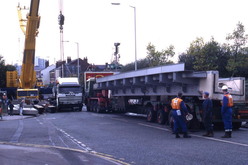 Warrington Lane, bridge replacement, 28 October 1995.