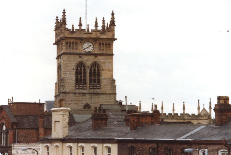 Parish Church taken from roof of old Market Hall, early 1980s. Parish Church taken from roof of old Market Hall, early 1980s.
