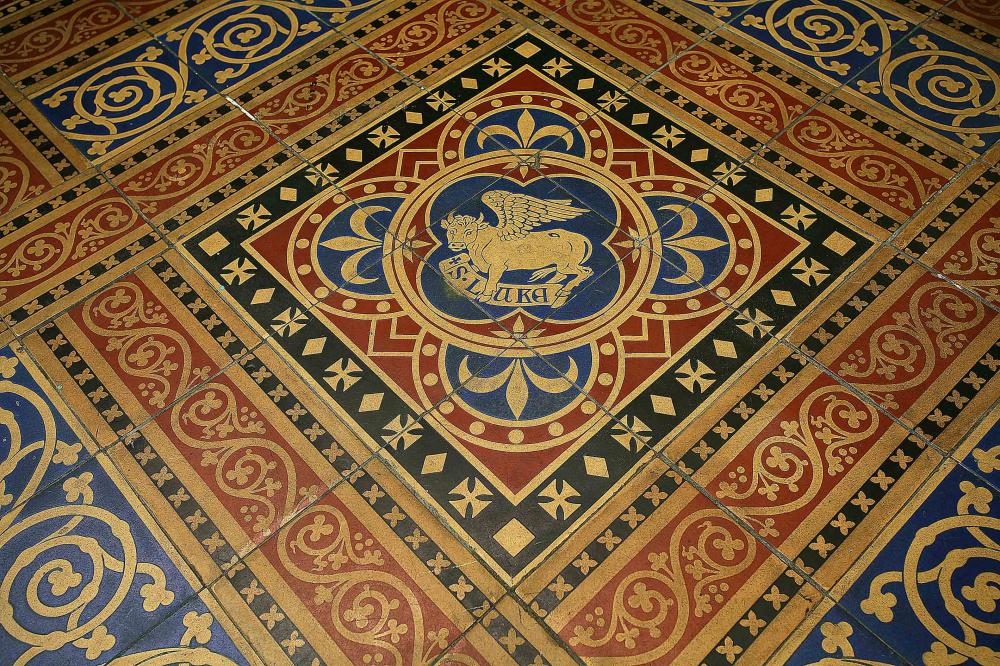 Minton floor tiles - detail of Sanctuary Minton floor tiles - detail of Sanctuary